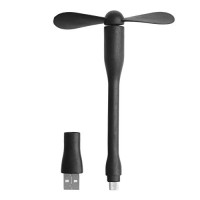 SCASTOE 2 in 1 USB Fan Micro USB Cooling Fan Cooler For Samsung LG Xiaomi Android Phone Power Bank Laptop Computer PC (Black) - B06WVHRTJK